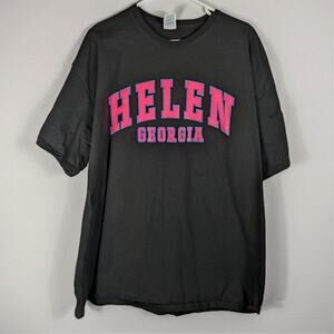 Helen Georgia T-Shirt 2XL Black Tourist Souvenir Tee Heavyweight 100% Cotton